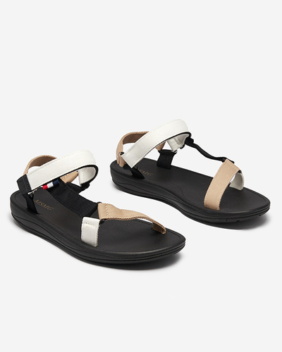 Icon Naiste valgest kangast sandaalid Ojo- Footwear