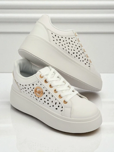 Aurelia Bianca – White Platform Sneakers Royalfashion Ecru