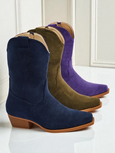 Women's Eco Suede Cowboy Boots SpireHush