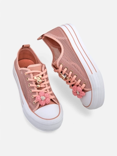Royalfashion Women's perforated sneakers with embellishments Osdo