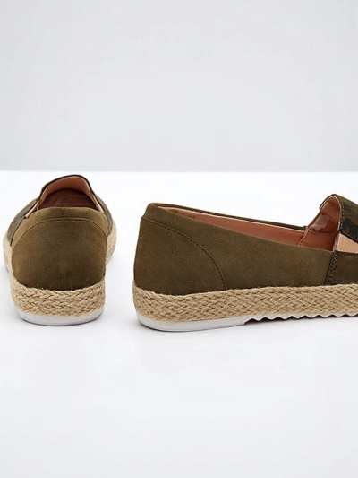 Green women's espadrilles in Nuhente camo - Footwear