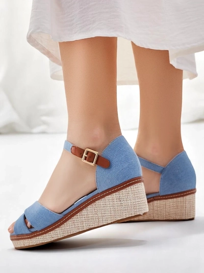 Royalfashion Women's Terrific Peep-Toe Wedge Sandals