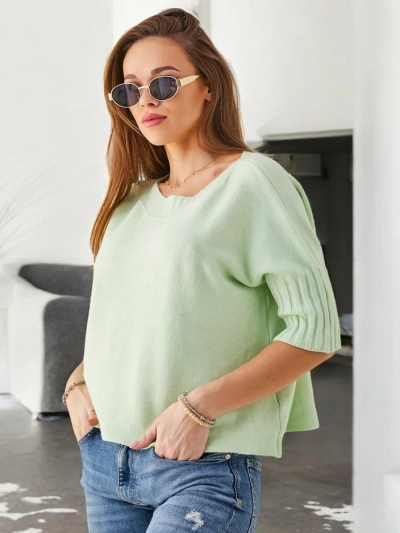 Royalfashion Naiste viskoosist sviiter lühikeste varrukatega