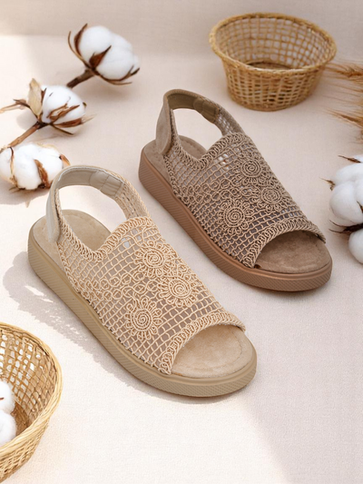 Royalfashion Женские ажурные сандалии Levay с верхом