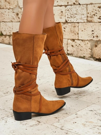 Женские сапоги Camel Lavinia из эко-замши в итальянском стиле