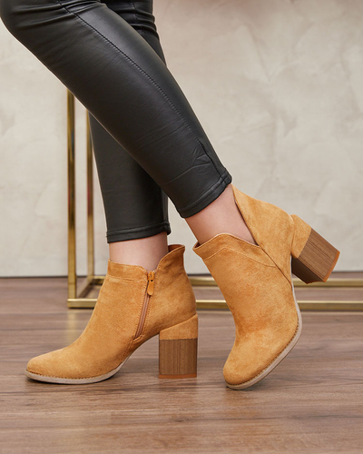 Royalfashion Camel женские сапоги на шпильке Ricteas