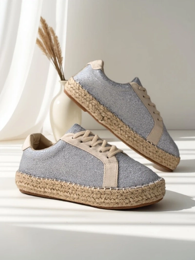 Royalfashion Women's sneakers with glitter Sercele