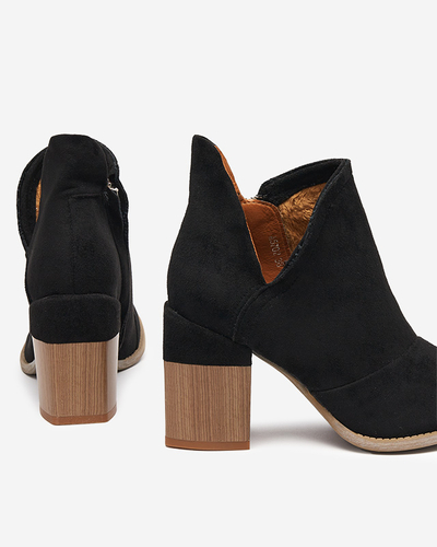 Black women's ankle boots with cut-outs Encura - Footwear