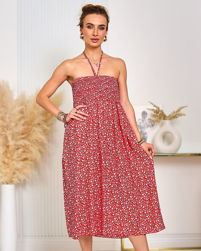 Royalfashion Naiste lilleline midi-kleit