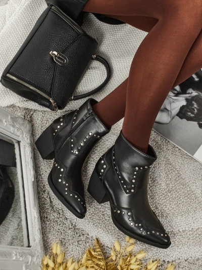 Women's Heeled Cowboy Boots with Glaciere Studs