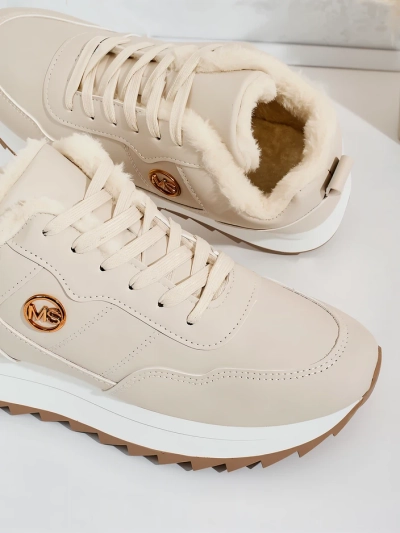 Royalfashion Warmed women's sneakers with fur Casot