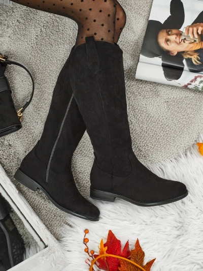 Women's Eco-Suede Heeled Boots Zamerre