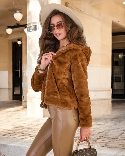 Royalfashion Naiste karusnaha imitatsiooniga jakk