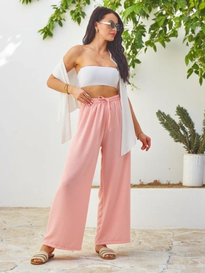 Royalfashion Широкие женские брюки с эластичным поясом