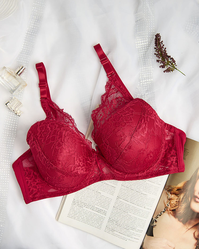 Royalfashion Women's bra decorated with lace