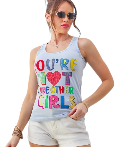 Royalfashion Naiste puuvillane tank top rihmade ja trükistega