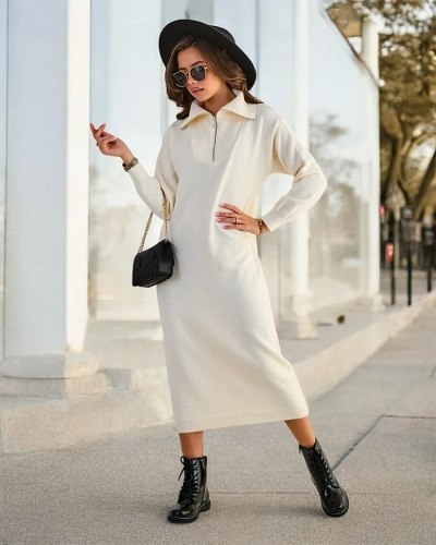 Royalfashion Women's long sweater dress