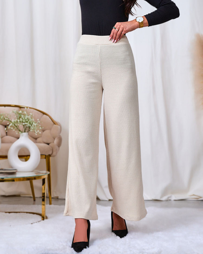 Royalfashion Cream naiste laiad soonikpüksid