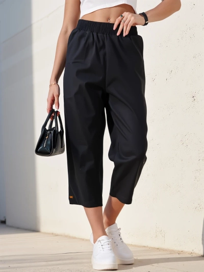 Royalfashion Women's straight fabric pants 7/8