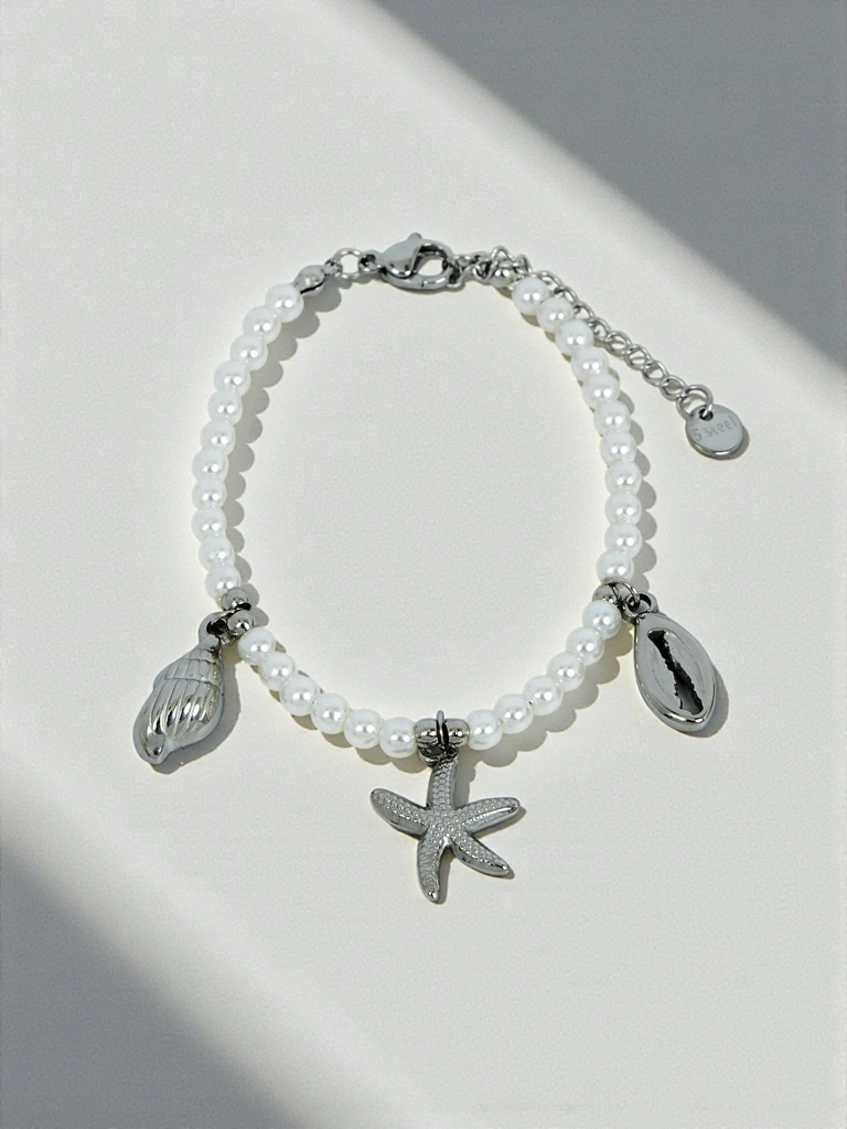 Poseidon Mare Stella Bracelet with Marine Motifs and Pearls