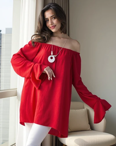 Royalfashion Women's blouse in Spanish style with ruffles