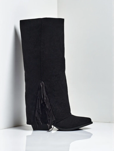 Women's Eco-Suede Knee-High Boots with Tauren Upper