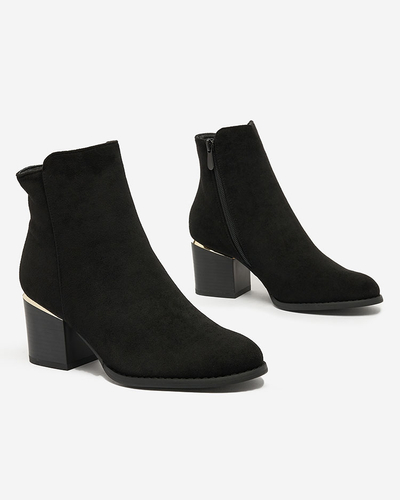 Royalfashion Black women's low stiletto boots Traestra