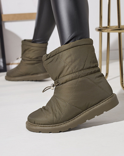 Tumerohelised naiste soojustatud saapad a'la snow boots Kaliolen - Jalatsid