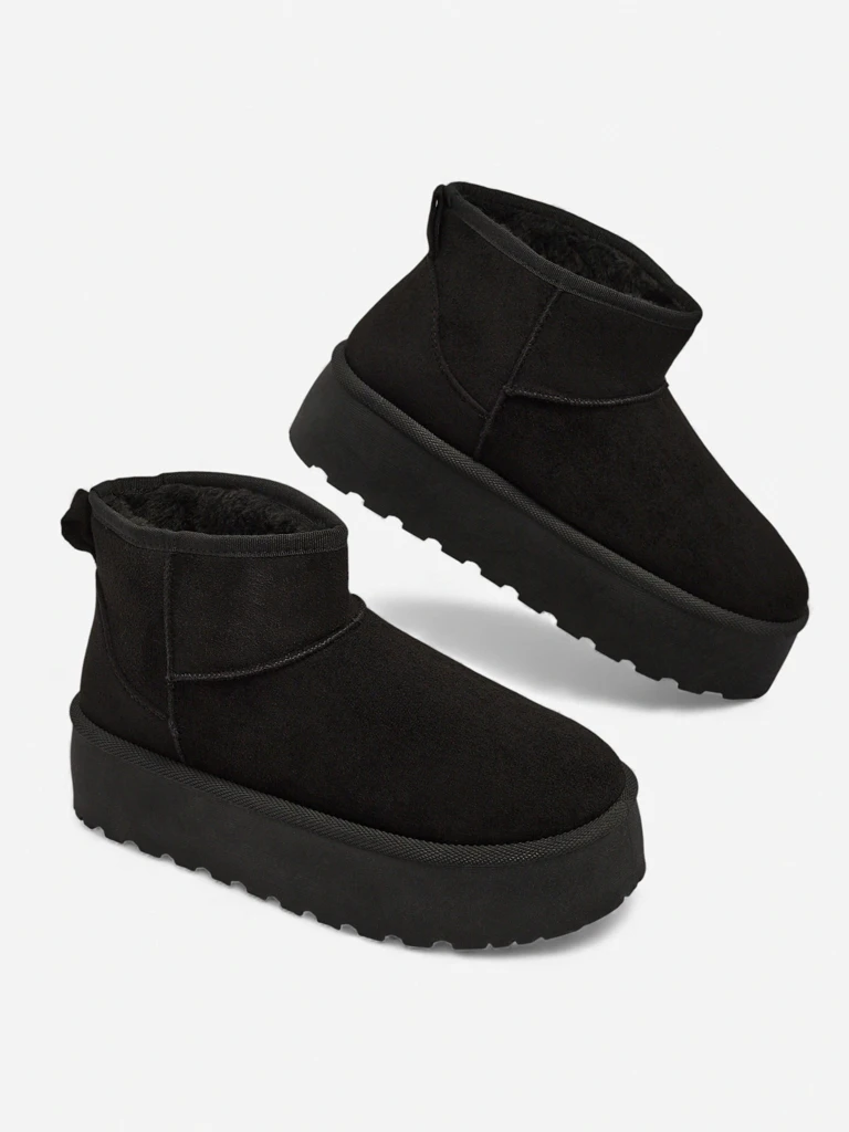 Luna Women's Black Leather Elegant Ankle Boots for Autumn