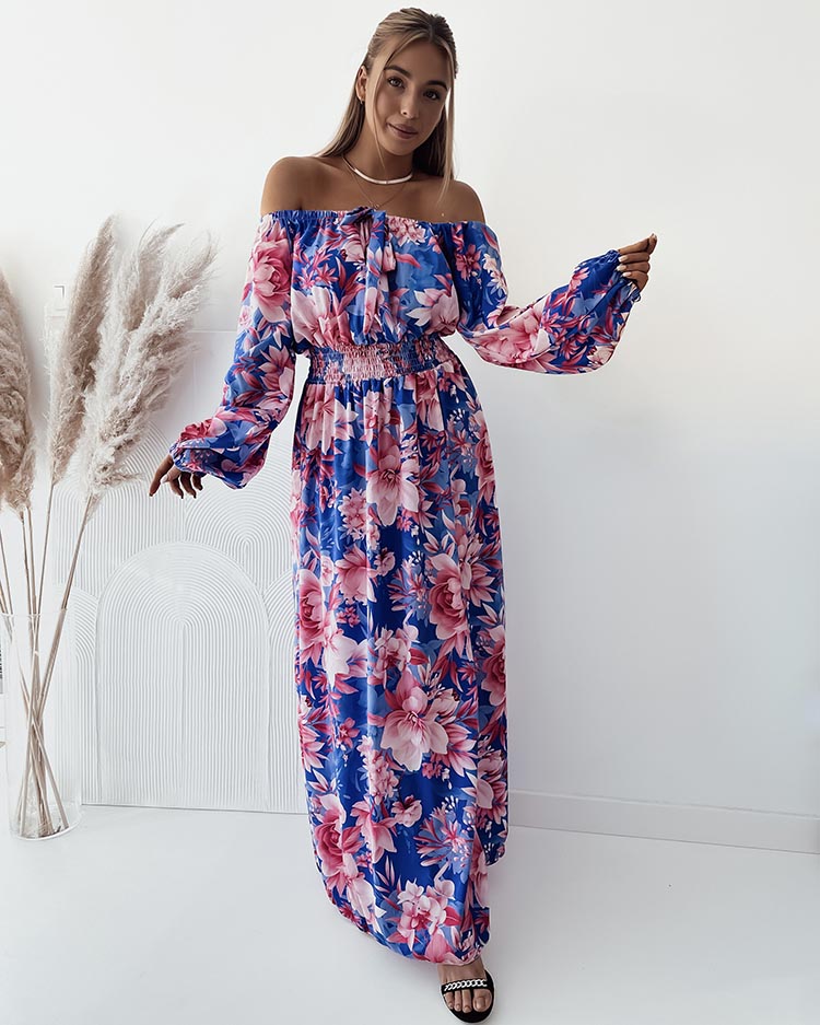 Royalfashion Naiste midi-kleit originaalmustriga