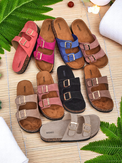 Royalfashion Women's flip-flops with buckles Foumy