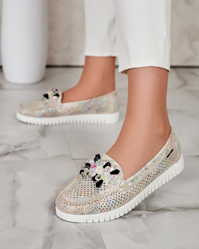 Royalfashion Naiste helmestest aetud mokasiinid Nasfali