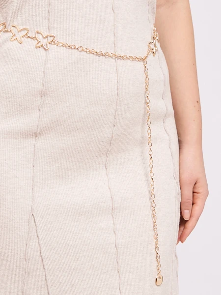 Naiste metallist vöö Aurelia Motyl elegantse ketiga – 115 cm