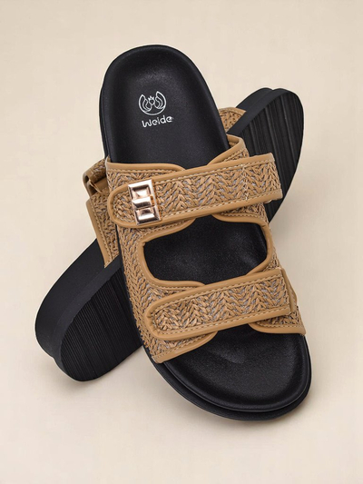Royal Fashion Women's braided slip-on sandals