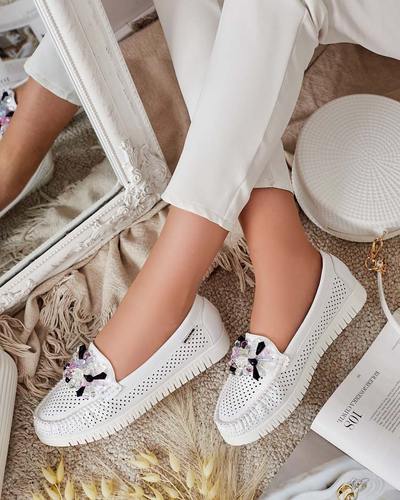 Royalfashion Женские ажурные мокасины из бисера Nasfali