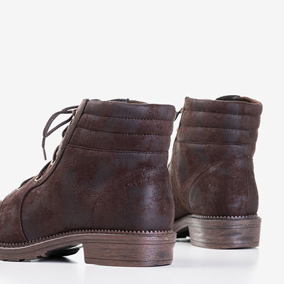 Dark brown ladies' bags with decorative abrasions Tusyon - Shoes