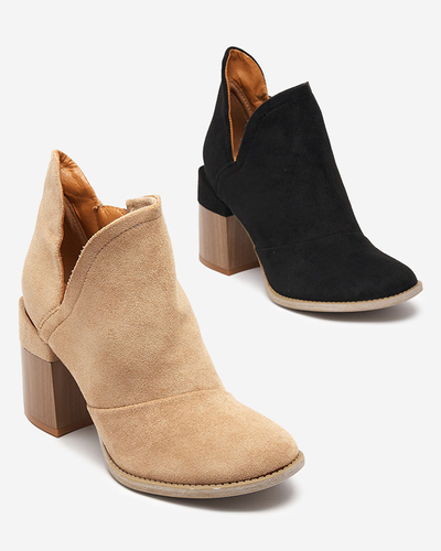 Black women's ankle boots with cut-outs Encura - Footwear