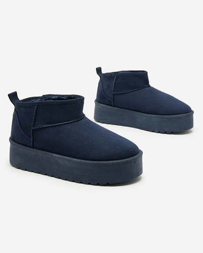 Royalfashion Navy blue short women's boots a'la snow boots Teritsi