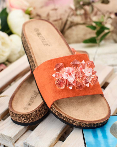 Royalfashion Women's Villo rhinestone flip-flops