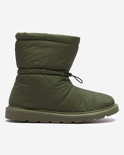 Dark green women's insulated boots a'la snow boots Kaliolen - Footwear