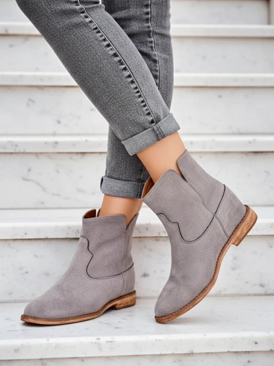Royalfashion Kowboy-style ankle boots on a covered wedge Bluestone