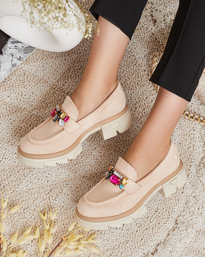 Royalfashion Мокасины с разноцветными камнями Sariner