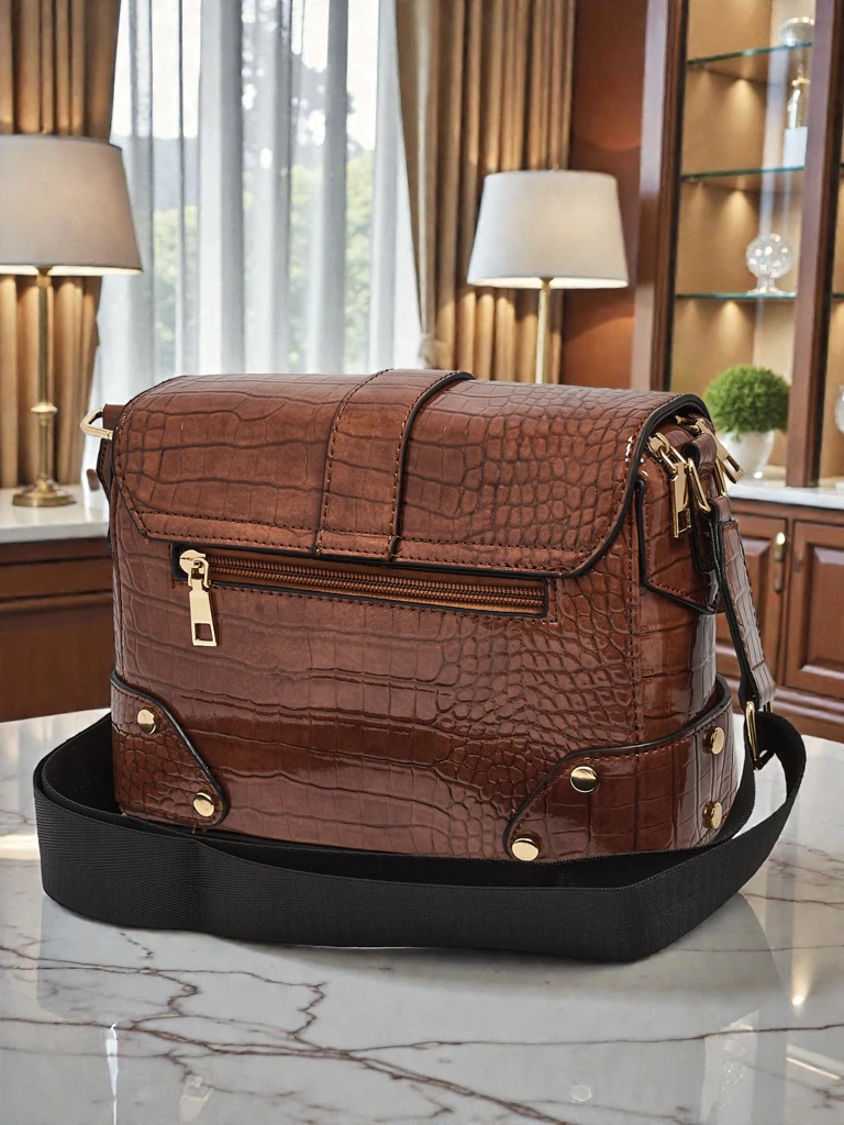 Flora Brown Leather Elegant Everyday Women's Handbag