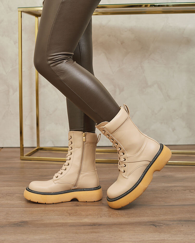 Royalfashion Beežid naiste pitssaapad kindla tallaga Diret