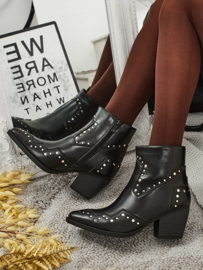 Women's Heeled Cowboy Boots with Glaciere Studs