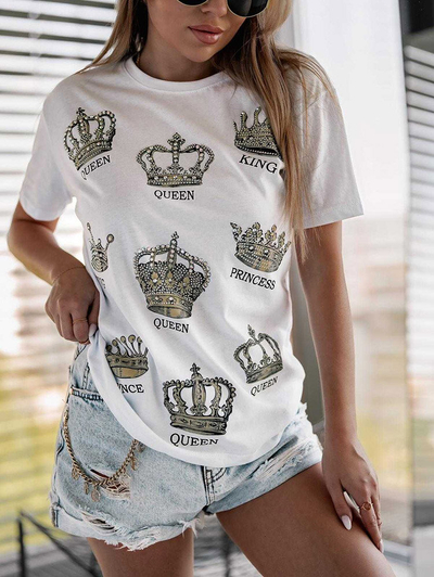 Royalfashion Naiste trükitud t-särk