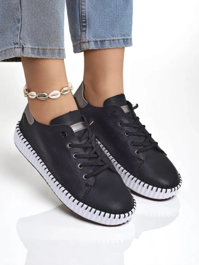 Royalfashion Women's Luna Lace Openwork Sneakers