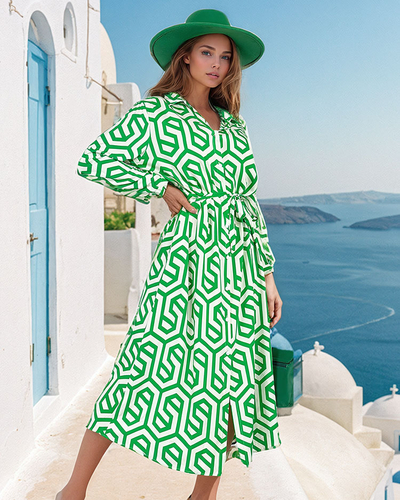 Royalfashion Naiste prinditud midi-kleit