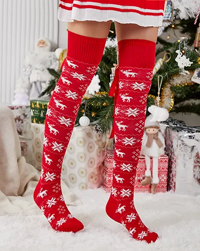 Royalfashion Women's Long Christmas Socks