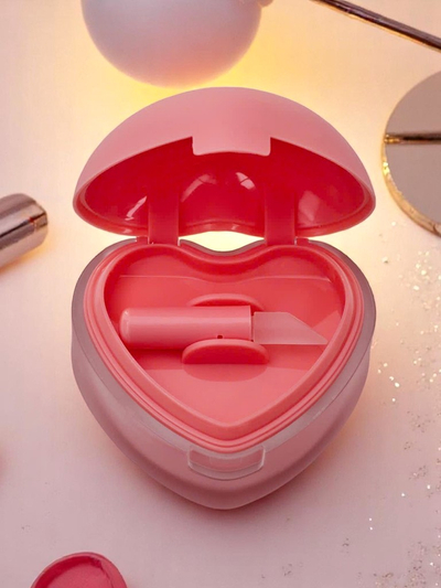 2-in-1 huulepulk ja põsepuna südamekujulises purgis Peach Rose